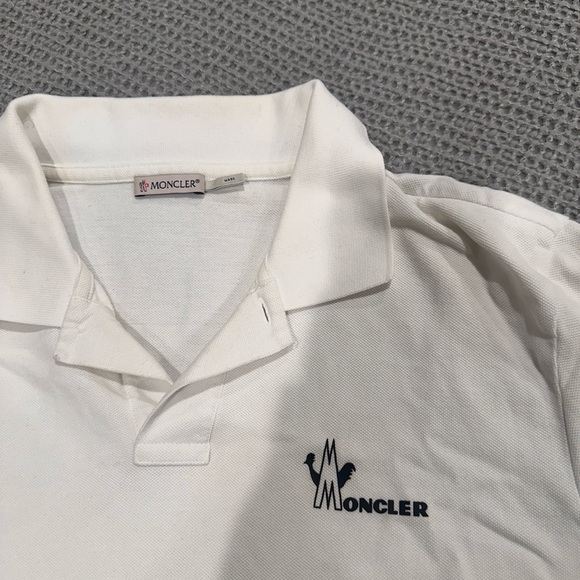 SEND OFFERS🔥🔥Moncler - Maglia Cotton-Piqué Polo Shirt - White - Picture 5 of 12